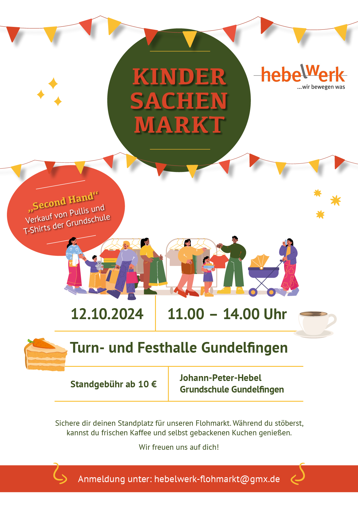 Plakat Kindersachenmarkt Turn- und Festhalle Gundelfingen