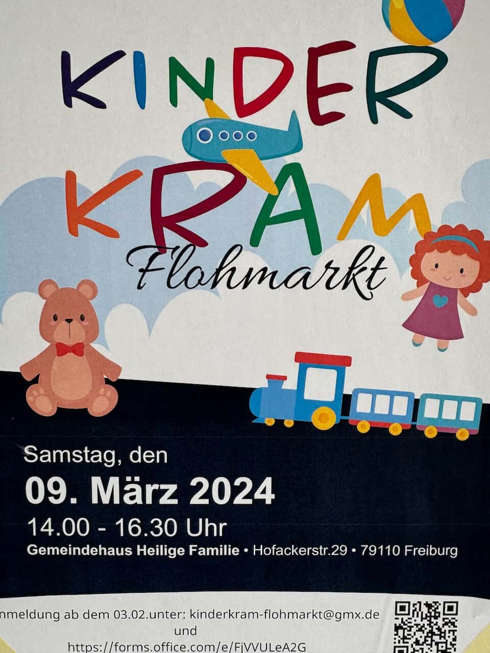 Kinderkram Flohmarkt 2024 im Gemeidehaus Heilige Familie in Freiburg
