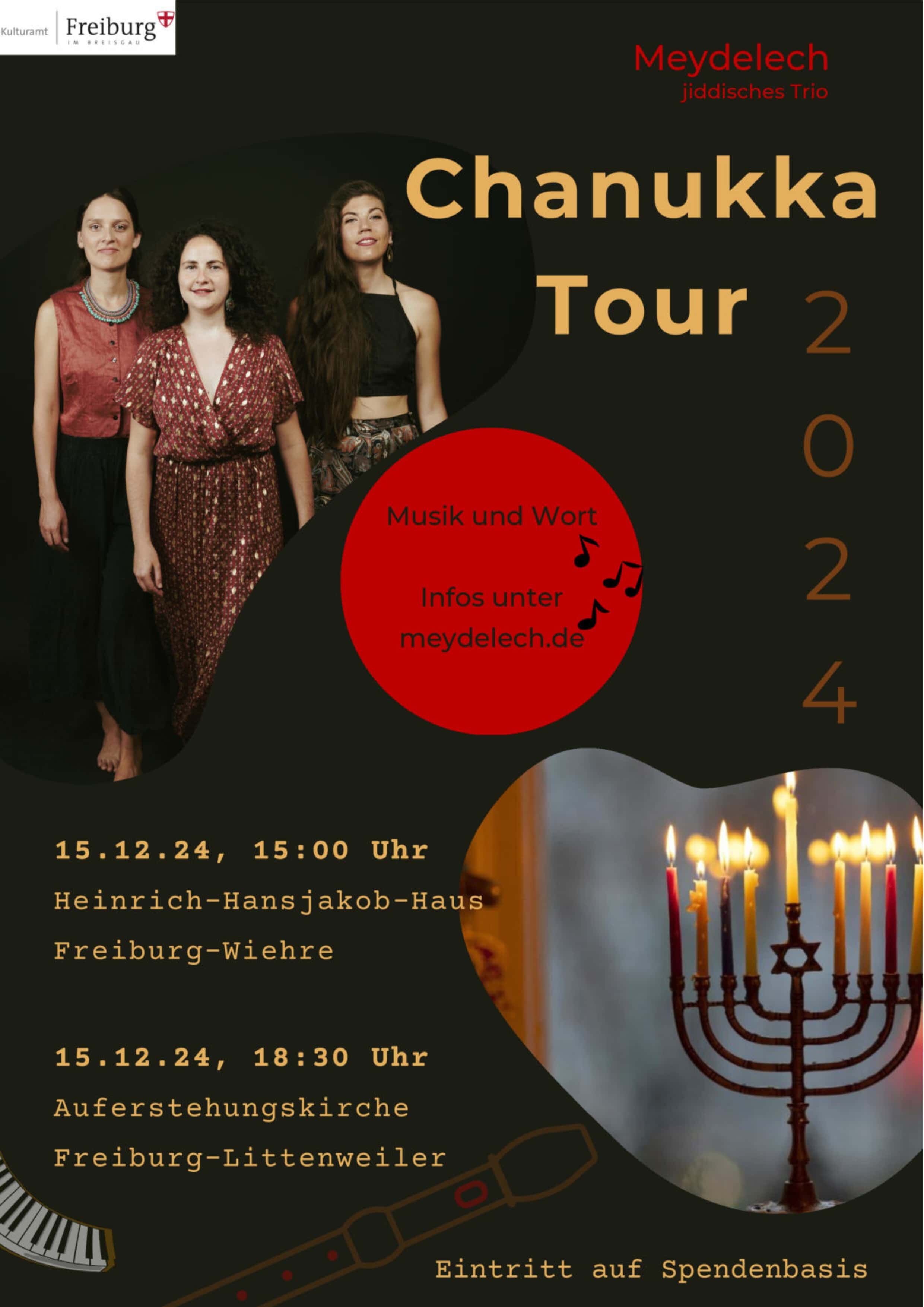 Flyer Chanukka Tour Freiburg 2024